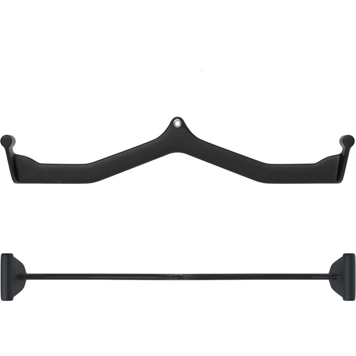 MY PUMPKINS® Lat Pull Down Bar Handle Attachment for Cable Machine Tricep Press Down Bar T-bar V-bar Pulley Cable Machine Attachments Home Gym Fitness Rowing Bars
