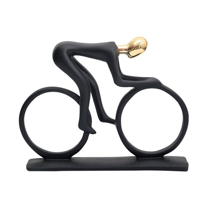 Resin Sculpture Statue Abstract Sculpture Sport Figure Resin Statue for Bicycle Enthusiast Art Sports Man Figure Ornament for Home Office Desktop Decor