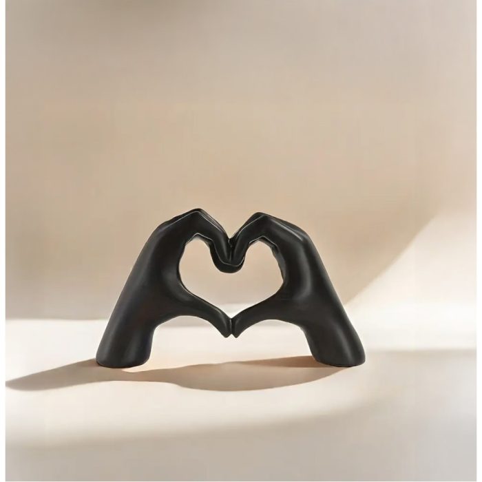 PUMPKINS HOME Heart-Shaped Resin Sculpture Love Gesture Decoration, Love Decoration Ornaments Expression Of Appreciation-Wedding Gift - 10cm