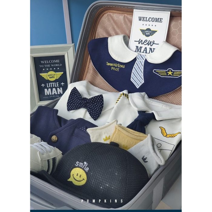 New Born Gift Set Baby boy Pilot Theme