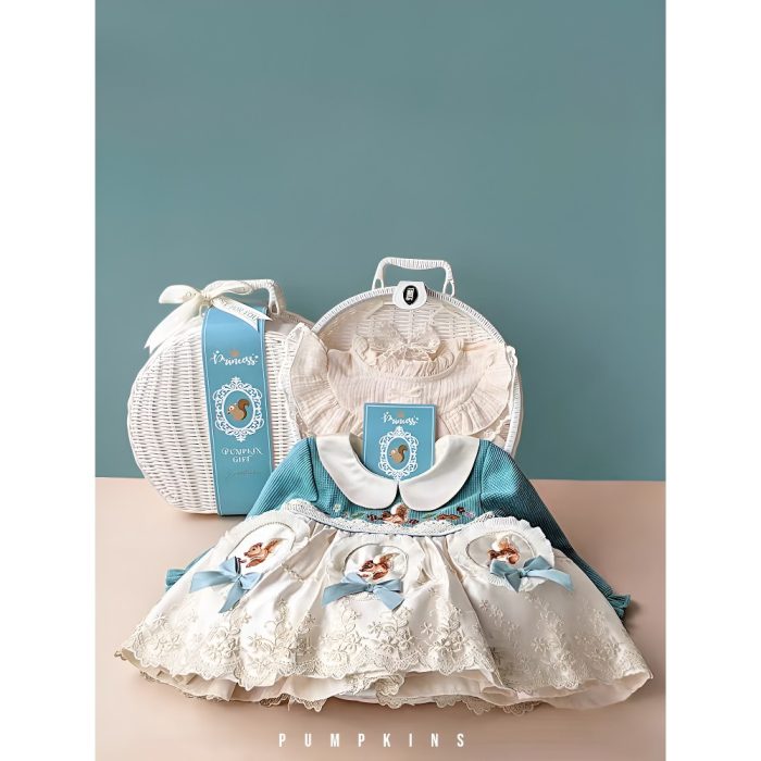 Adorable Classical style Premium Newborn Baby Gift Set for Girls in a Stylish Suitcase 7 in 1